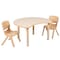 Flash Furniture Crescent 25.125" W, 35.5" L, 23.5" H, Laminate, Brown YU-YCY-093-0032-CIR-TBL-NAT-GG - alternate 5